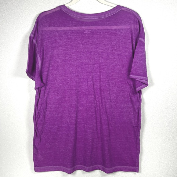 Free People Movement Keep Rolling TShirt Purple Sheer Athleisure Short Sleeve Sm - Picture 7 of 9